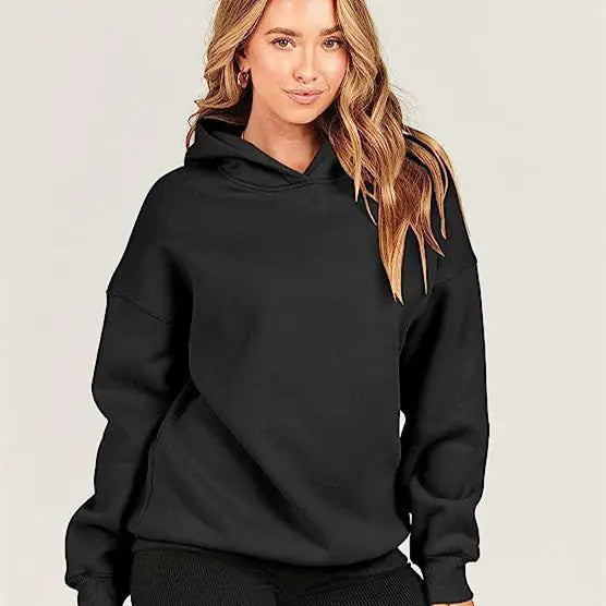 Women's Loose Hooded Sports Sweater for Leisure Wear