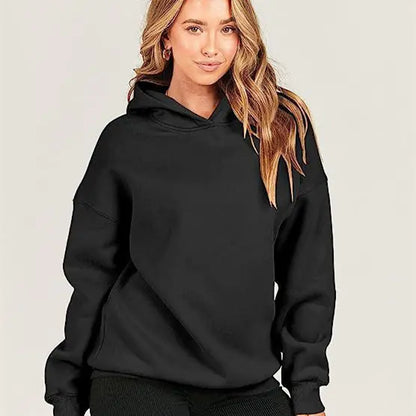Women's Loose Hooded Sports Sweater for Leisure Wear
