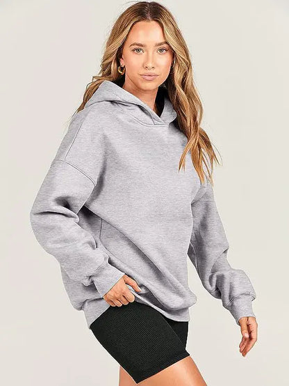 Women's Loose Hooded Sports Sweater for Leisure Wear